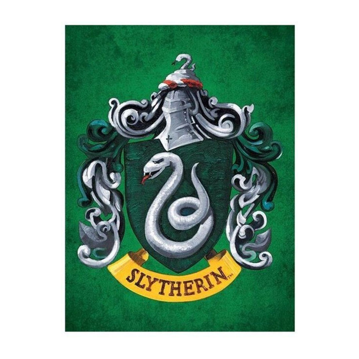 Harry Potter Slytherin Leinwanddruck in Grün, Hochformat, B: 60 cm, H: 80 cm - Bild 1