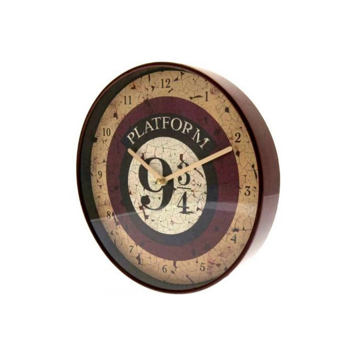 Harry Potter Wanduhr Platform 9 3/4 im Vintage-Design, rund, schwarz/braun, Durchmesser: 25,4 cm - Bild 2