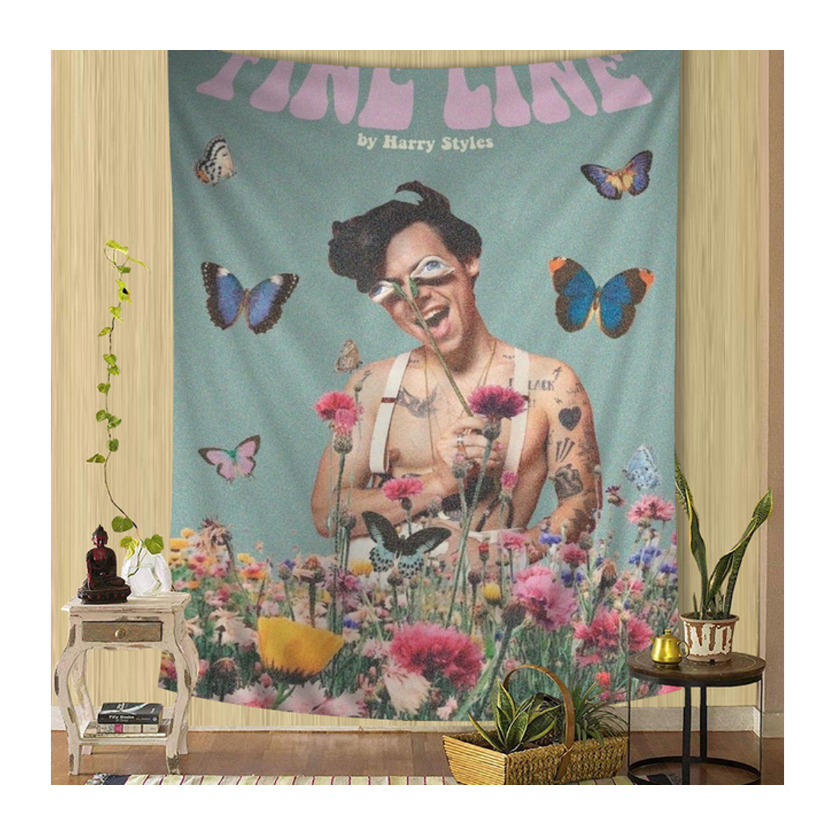 Harry Styles Tapisserie Kunstdruck im Science-Fiction-Stil als mehrfarbiger Wandbehang für deine Wohnkultur - Bild 1
