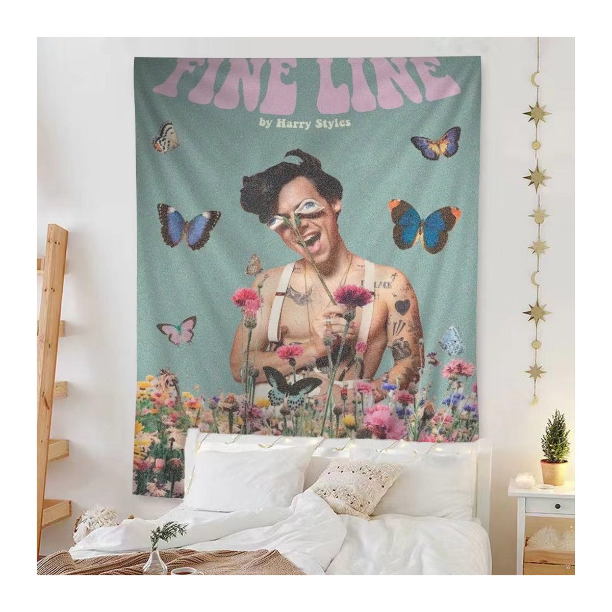Harry Styles Tapisserie Kunstdruck im Science-Fiction-Stil als mehrfarbiger Wandbehang für deine Wohnkultur - Bild 2