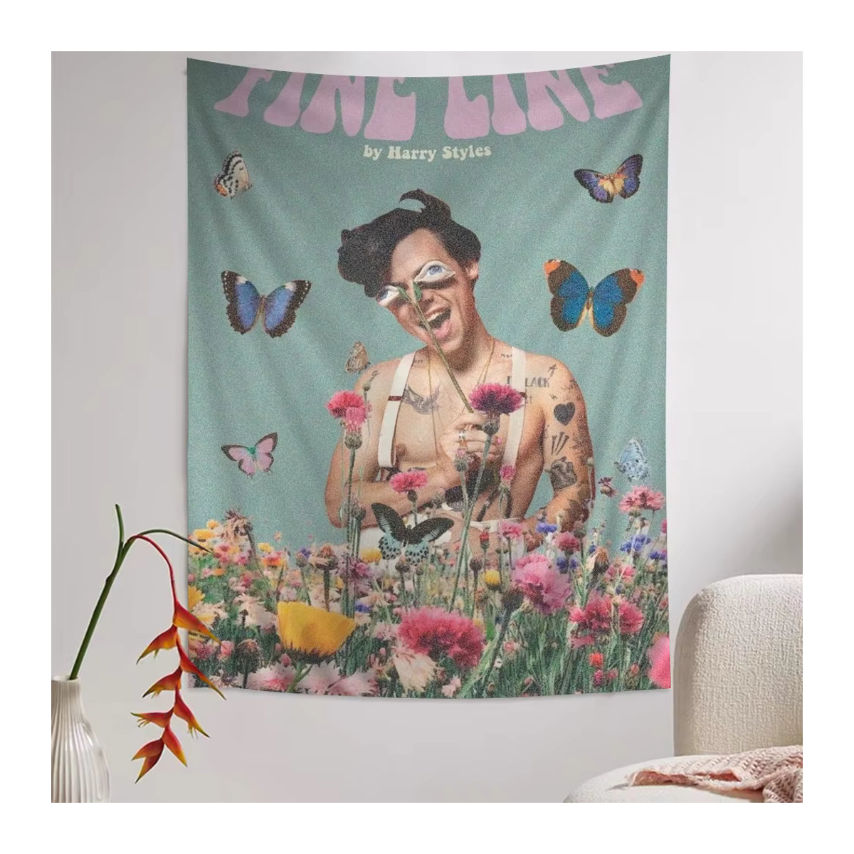 Harry Styles Tapisserie Kunstdruck im Science-Fiction-Stil als mehrfarbiger Wandbehang für deine Wohnkultur - Bild 3