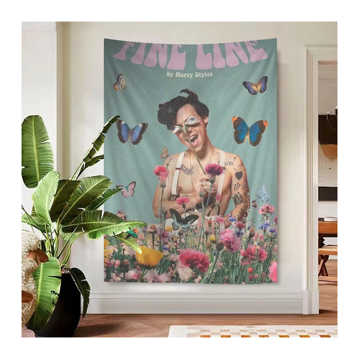 Harry Styles Tapisserie Kunstdruck im Science-Fiction-Stil als mehrfarbiger Wandbehang für deine Wohnkultur - Bild 4
