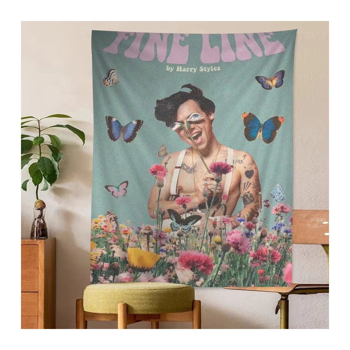 Harry Styles Tapisserie Kunstdruck im Science-Fiction-Stil als mehrfarbiger Wandbehang für deine Wohnkultur - Bild 6