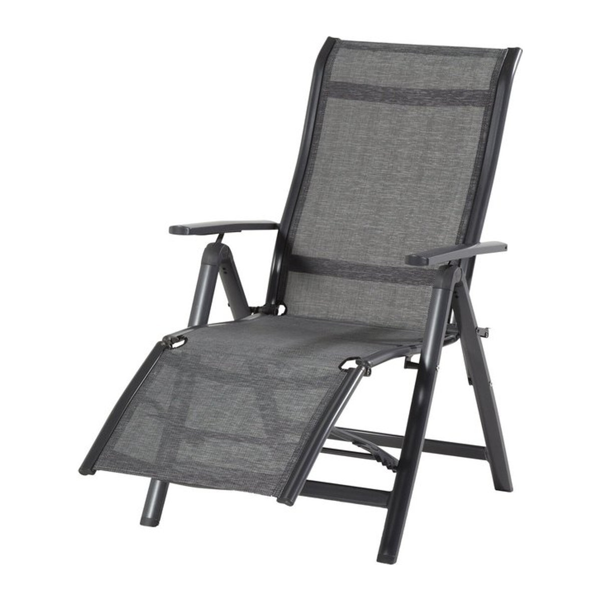 Hartman Alice Comfort Relaxsessel in Anthrazit aus Aluminium und Textilene, B: 70 cm, T: 67 cm, H: 45 cm - Bild 1