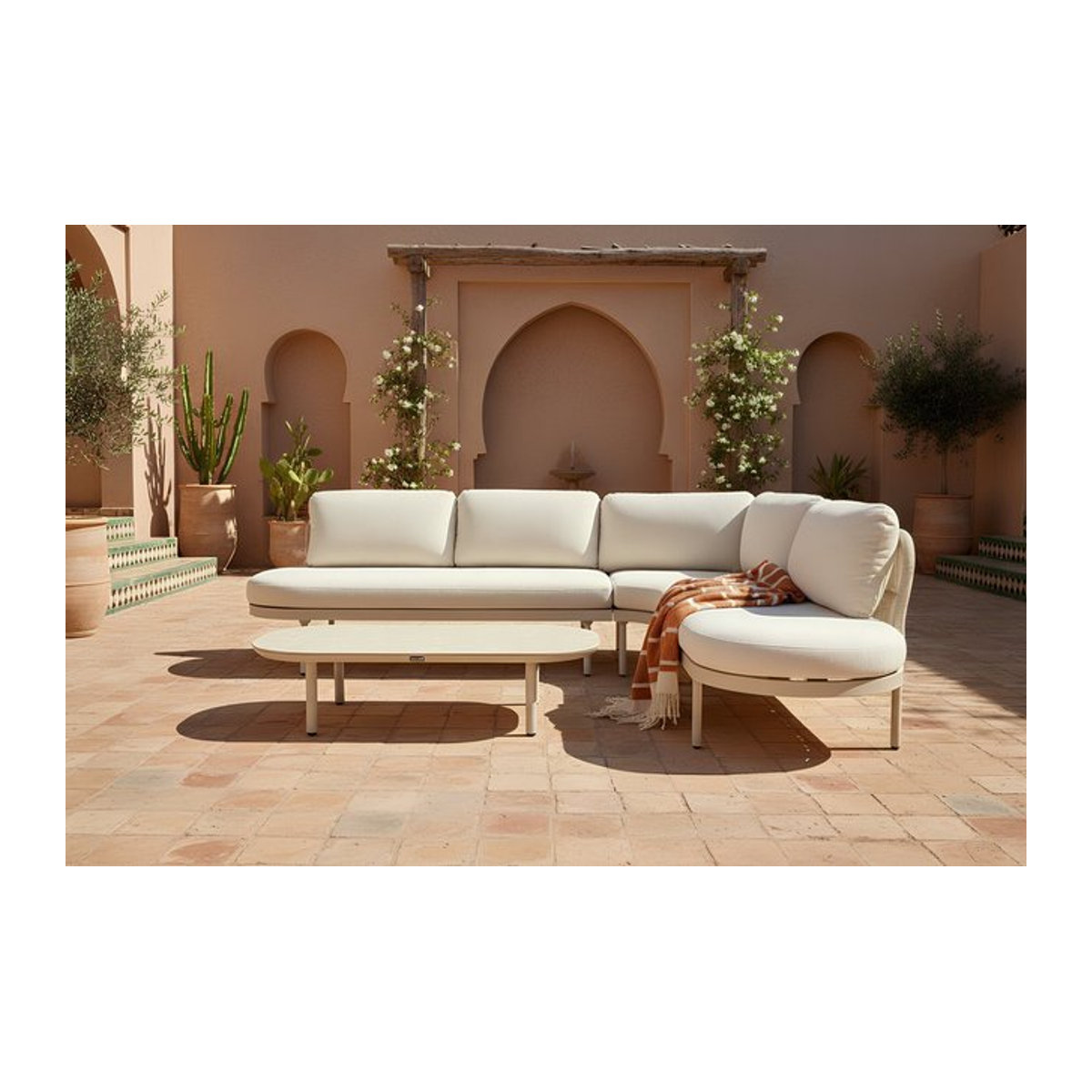 Hartman Shades of Colour Bilbao Gartenlounge mit Polstern in Sand/Beige aus Alu und Rope-Geflecht - Bild 1