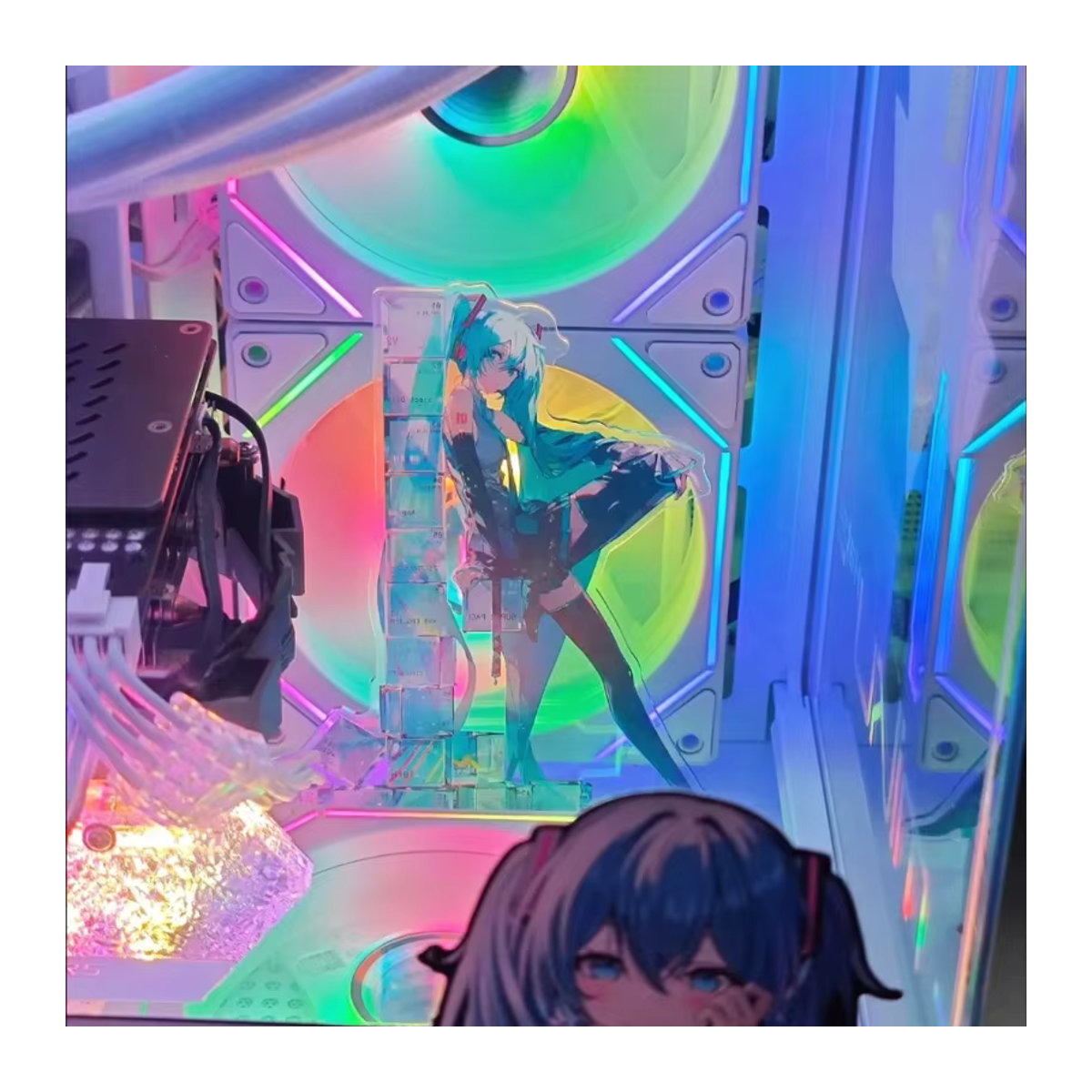 Hatsune Miku Acryl-Standfigur von Bandai zum 17. Jubiläum, mehrfarbiges Anime-Zubehör aus Kunststoff - Bild 5