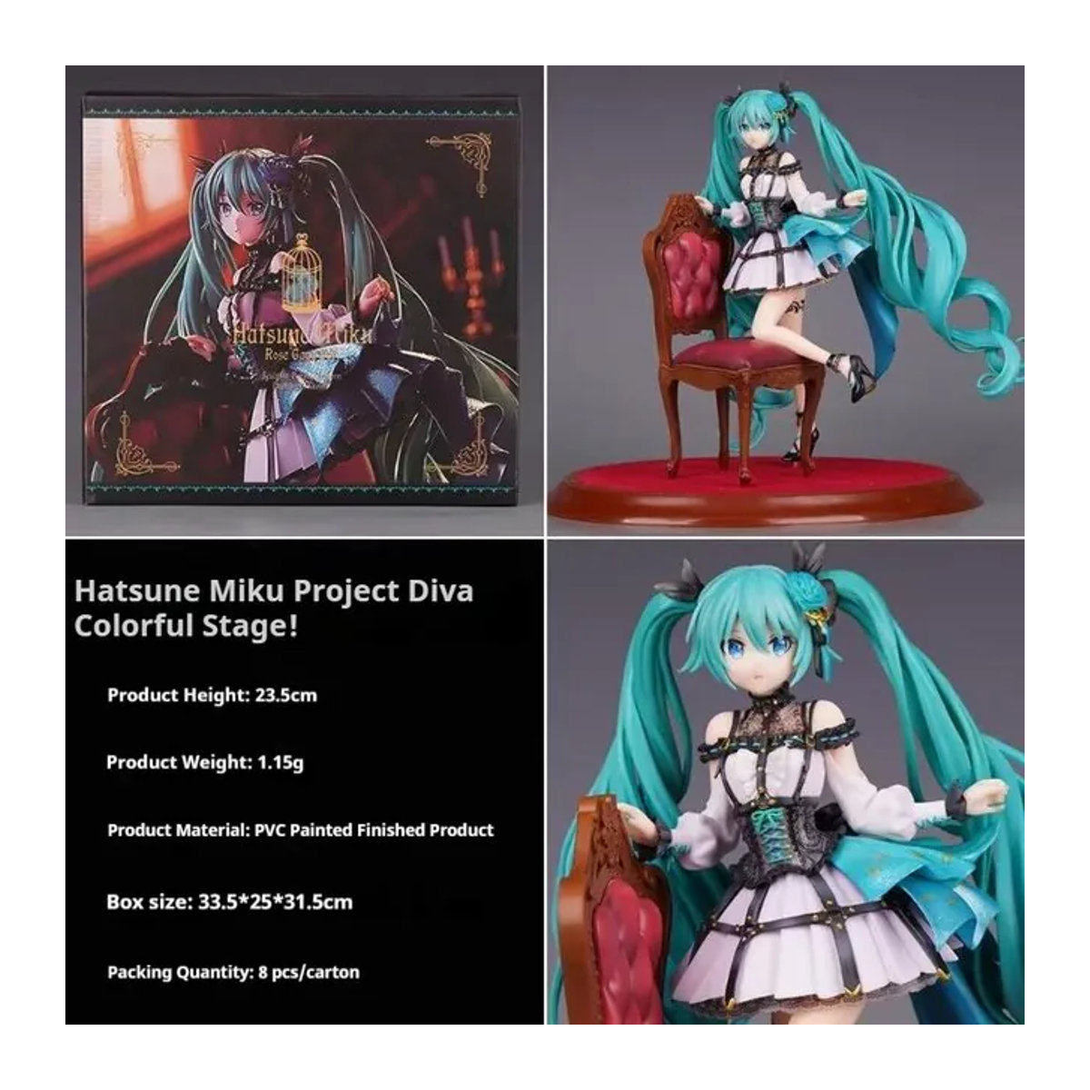 Hatsune Miku Animations-Figur von Bandai als dekoratives Kunstharz-Ornament in Mehrfarbig - Bild 1