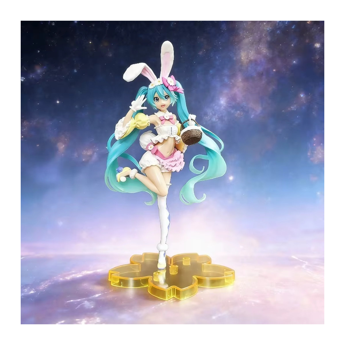 Hatsune Miku Anime Actionfigur von Bandai mit Hasenohren, mehrfarbig, Höhe: 21 cm - Bild 3