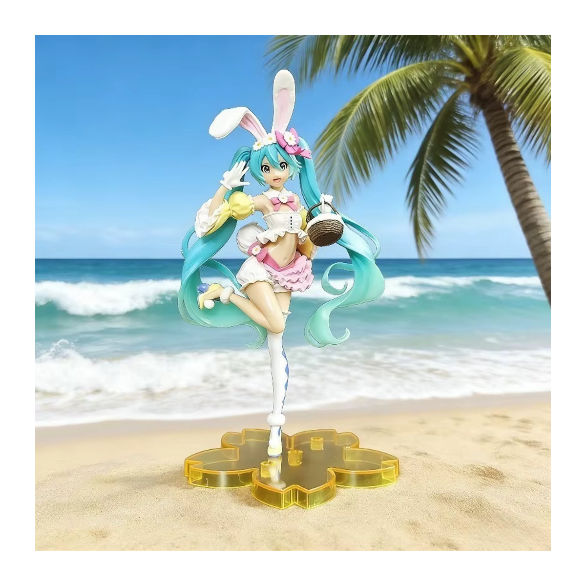 Hatsune Miku Anime Actionfigur von Bandai mit Hasenohren, mehrfarbig, Höhe: 21 cm - Bild 4
