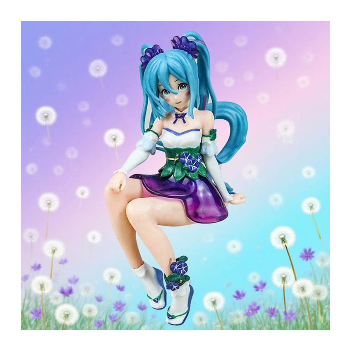 Hatsune Miku Anime-Figur Blumenfee von Bandai, mehrfarbig, Höhe: 14 cm - Bild 1