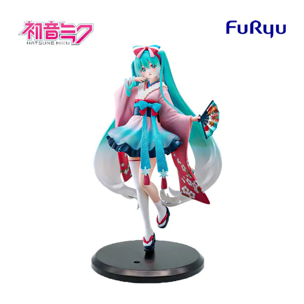 Hatsune Miku Anime-Figur Neo Tokyo Serie in Kimono-Pose von Bandai, mehrfarbig, aus Kunststoff - Bild 1