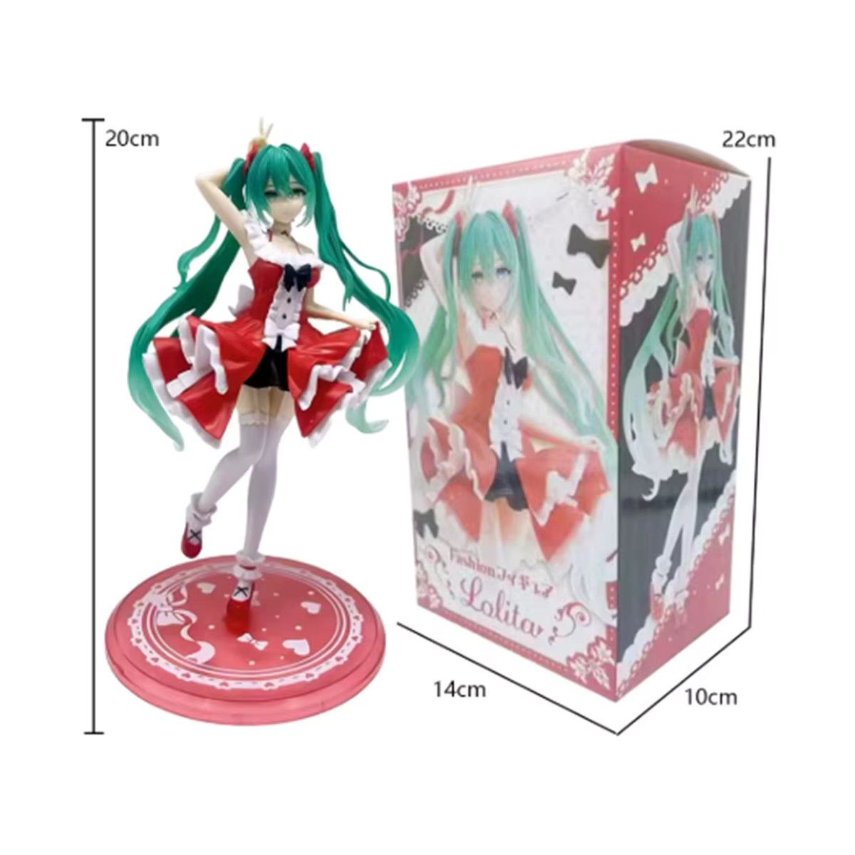 Hatsune Miku Anime-Figur von Bandai als mehrfarbige PVC-Actionfigur in stehender Position - Bild 6