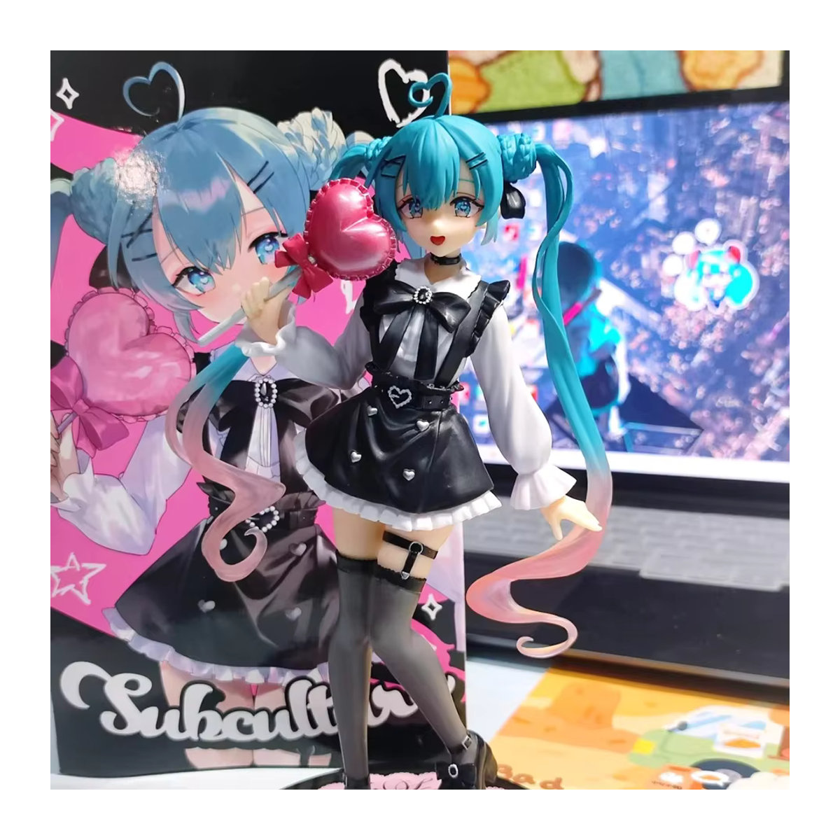 Hatsune Miku Anime-Figur von Bandai in mehrfarbiger Ausführung als stehende PVC-Actionfigur für Sammler - Bild 4
