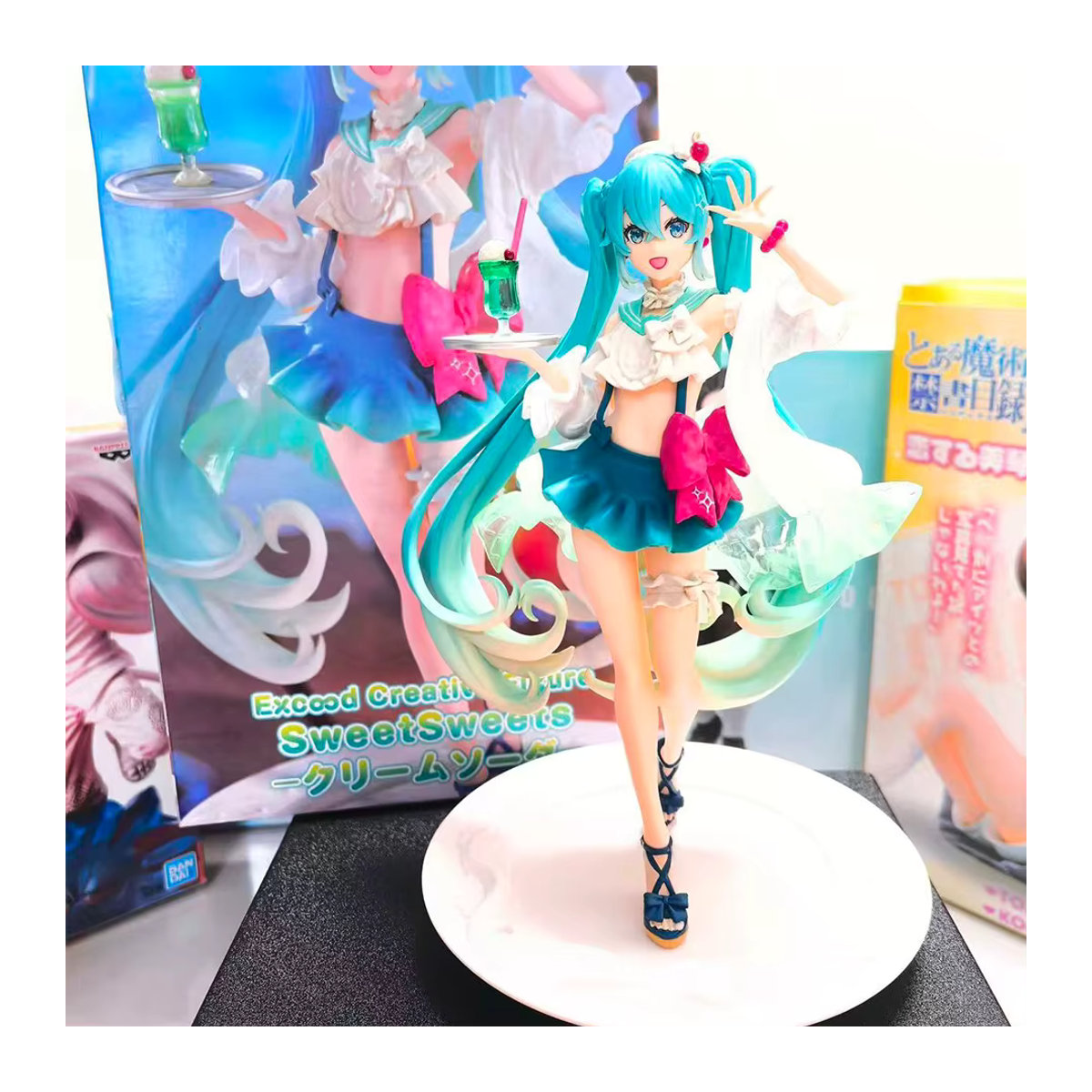 Hatsune Miku Cream Girls Anime-Figur von Bandai, mehrfarbige PVC-Actionfigur für Sammler - Bild 3