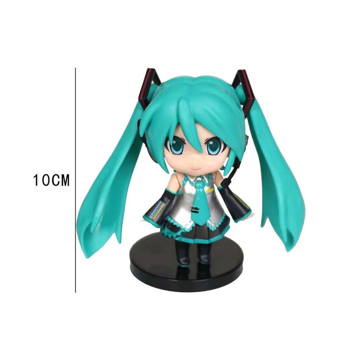 Hatsune Miku Figur als dekoratives Charakter-Ornament in Rosa und Grün aus Kunststoff - Bild 4