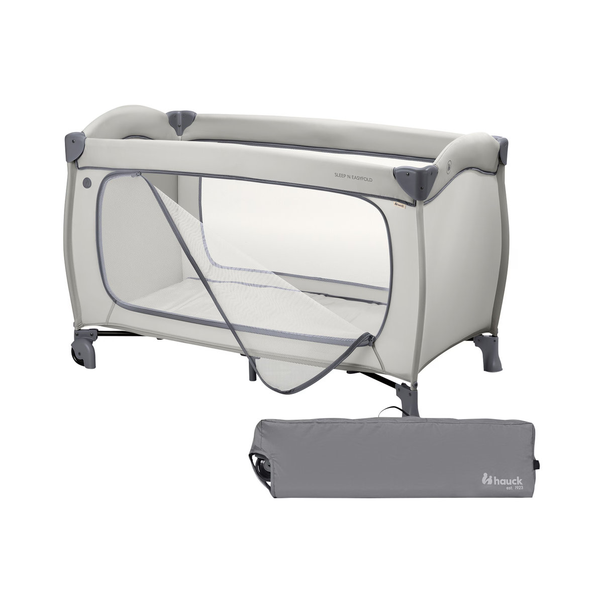 Hauck Reisebett Sleep N Easyfold Babybett in Grau und Beige - Bild 2