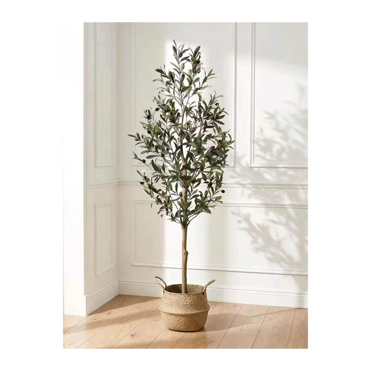 HAUSPROFI Künstlicher Olivenbaum mit Holzstamm in Grün und Braun, Höhe: 120 cm - Bild 9