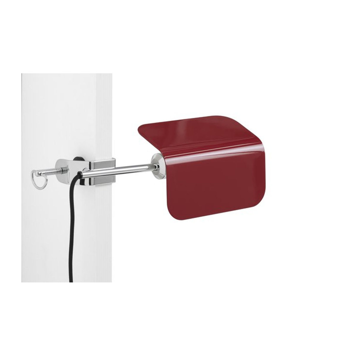 HAY Apex Clip Klemmleuchte aus Metall im Industrial Design in Rot, Braun, Schwarz oder Chrom - Bild 1
