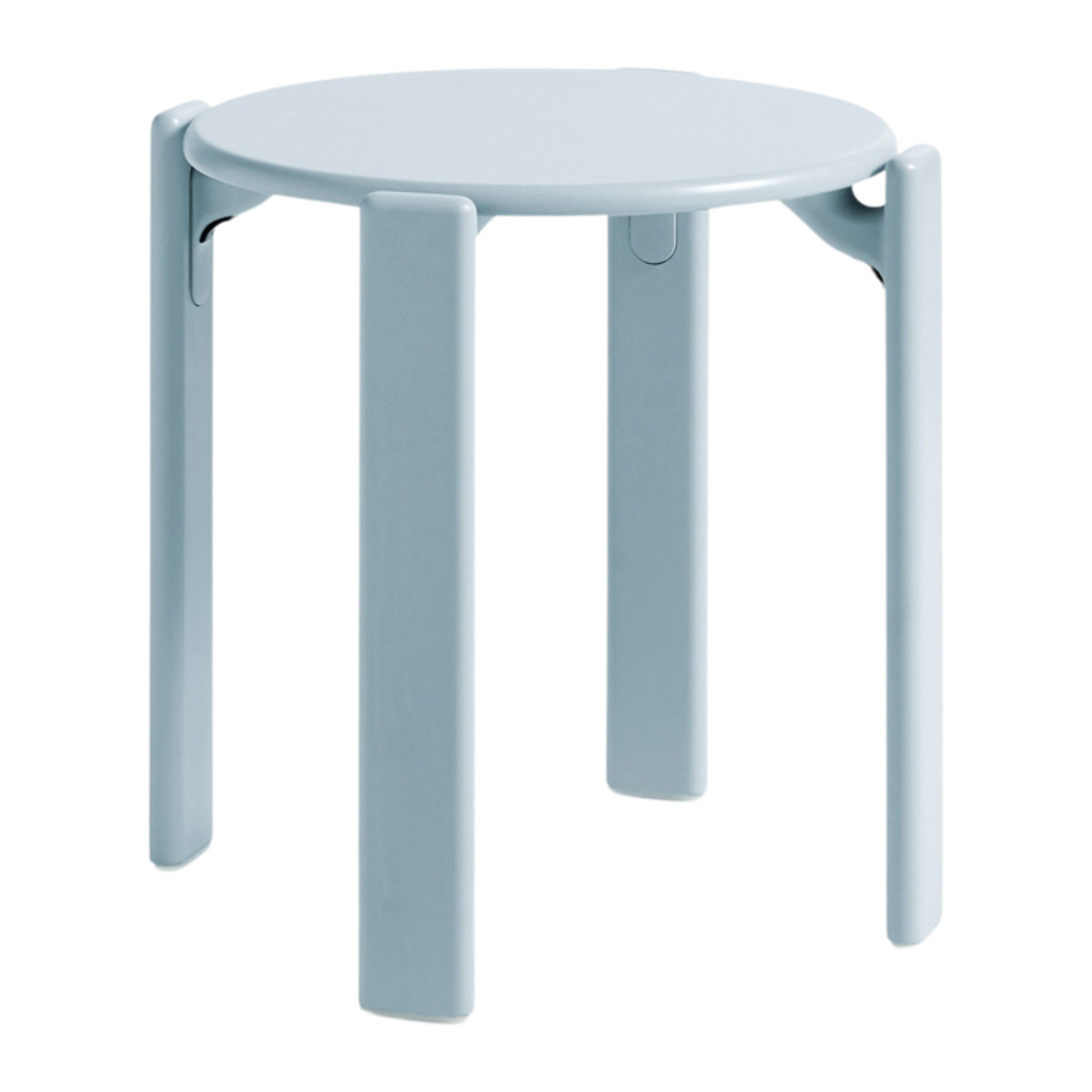 HAY Rey Hocker Blau aus Buche und Aluminium als stapelbarer Hocker im minimalistischen Design - Bild 1