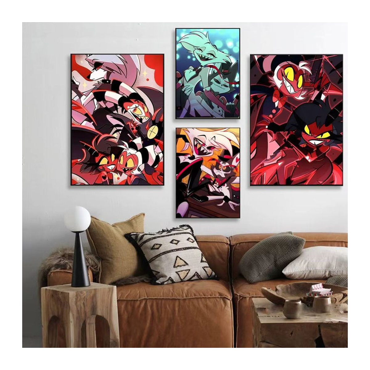 Hazbin Hotel Anime Poster Selbstklebender Wandaufkleber aus wasserfestem Papier, mehrfarbig, rechteckig - Bild 2