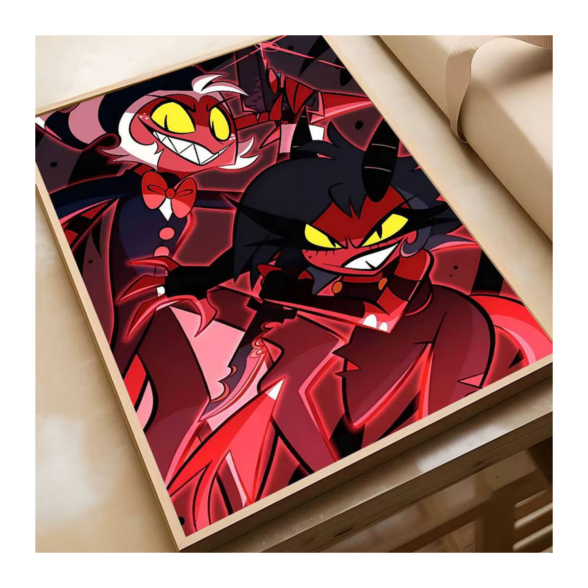 Hazbin Hotel Anime Poster Selbstklebender Wandaufkleber aus wasserfestem Papier, mehrfarbig, rechteckig - Bild 5