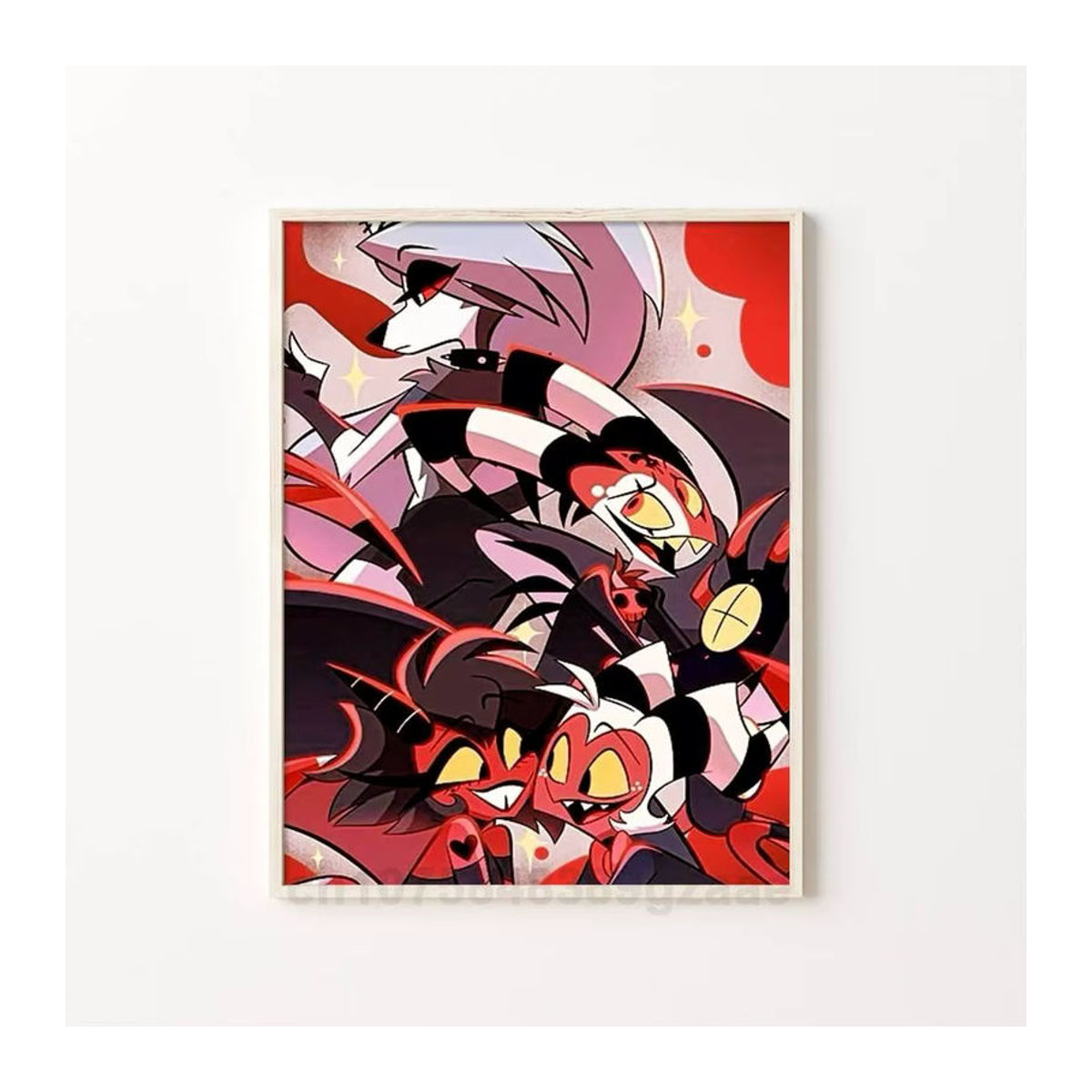 Hazbin Hotel Anime Poster Selbstklebender Wandaufkleber aus wasserfestem Papier, mehrfarbig, rechteckig - Bild 6