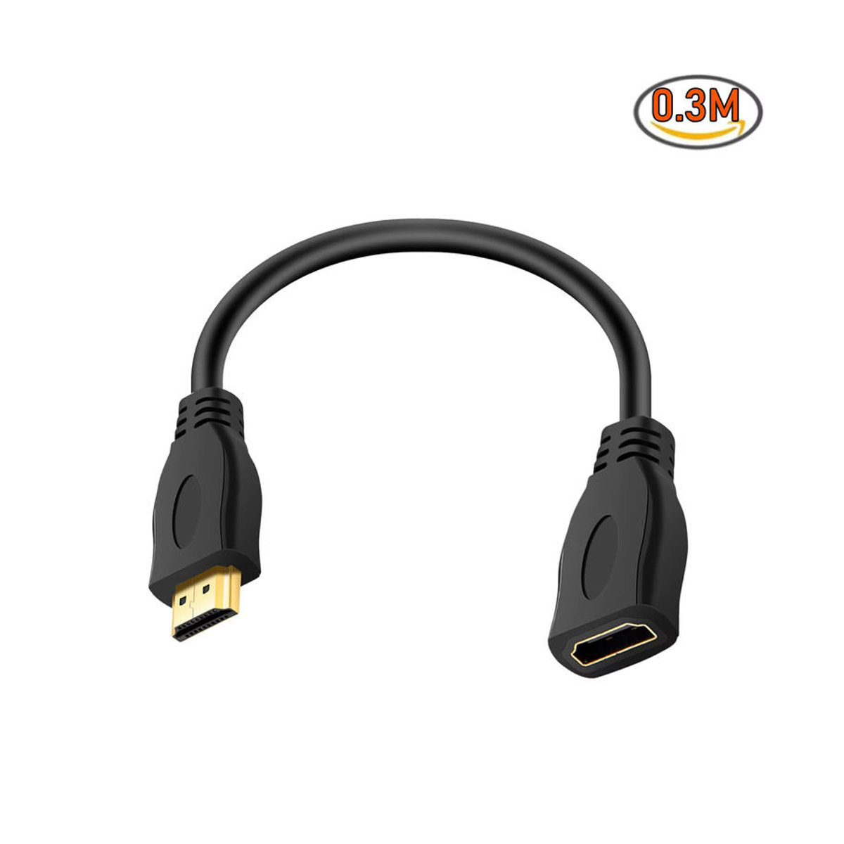 HDmatters HDMI-Verlängerungskabel 4K 60Hz HDR HDMI 2.0 Stecker auf Buchse in Schwarz - Bild 6