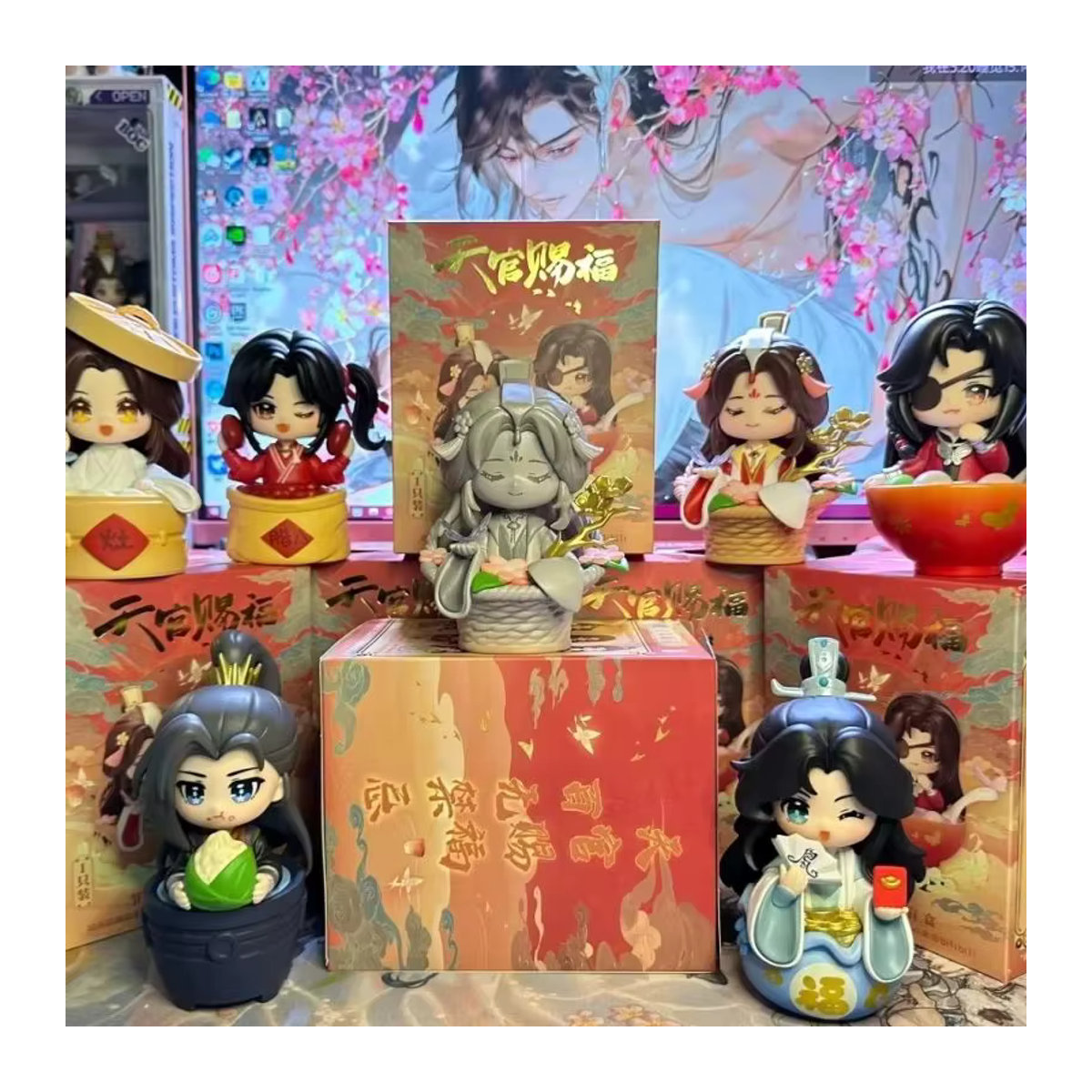 Heaven Official's Blessing Blind Box Figuren Set Xie Lian und Hua Cheng aus Kunststoff, mehrfarbig - Bild 2