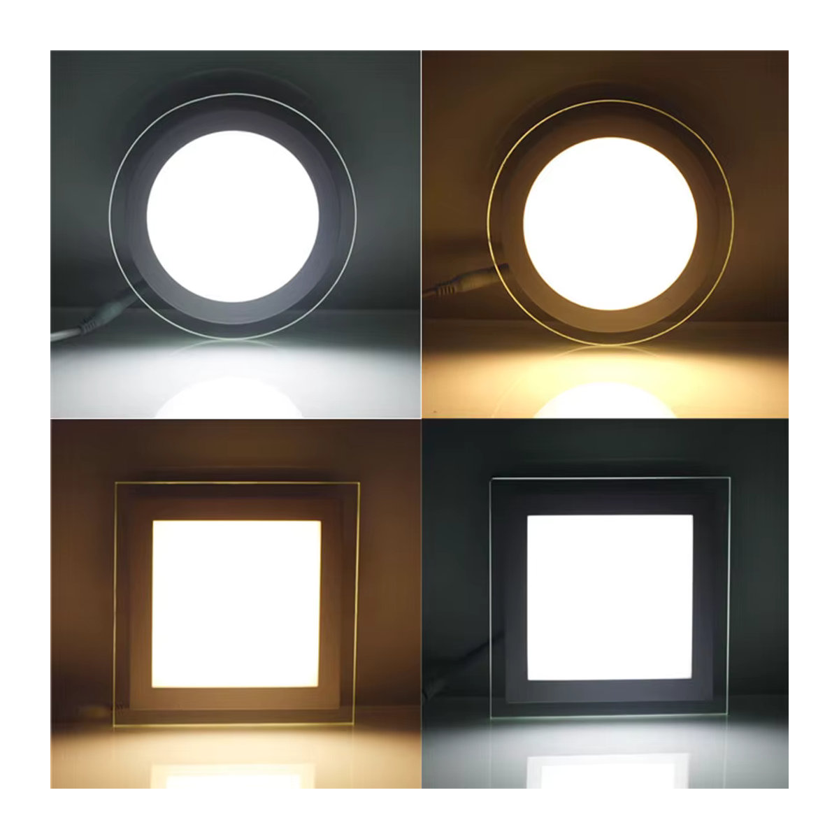 Heevye 18W LED Einbaustrahler aus Glas in Weiß für runde oder quadratische Deckenmontage - Bild 2