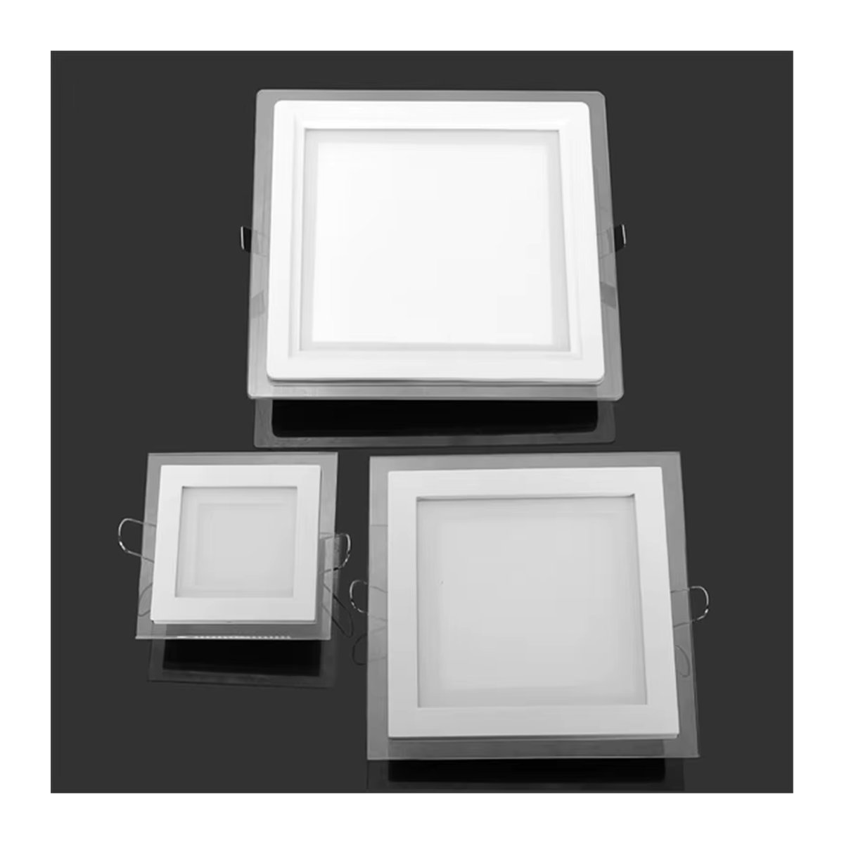 Heevye 18W LED Einbaustrahler aus Glas in Weiß für runde oder quadratische Deckenmontage - Bild 3
