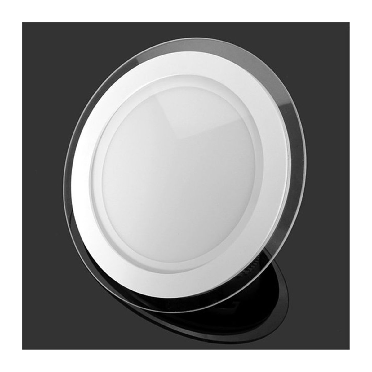 Heevye LED-Einbaustrahler Aluminium und Glas in Weiß, minimalistisches rundes LED-Panel Downlight mit 24 W - Bild 1