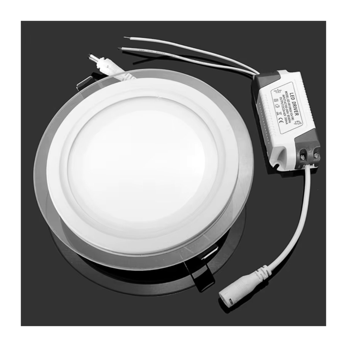 Heevye LED-Einbaustrahler Aluminium und Glas in Weiß, minimalistisches rundes LED-Panel Downlight mit 24 W - Bild 2