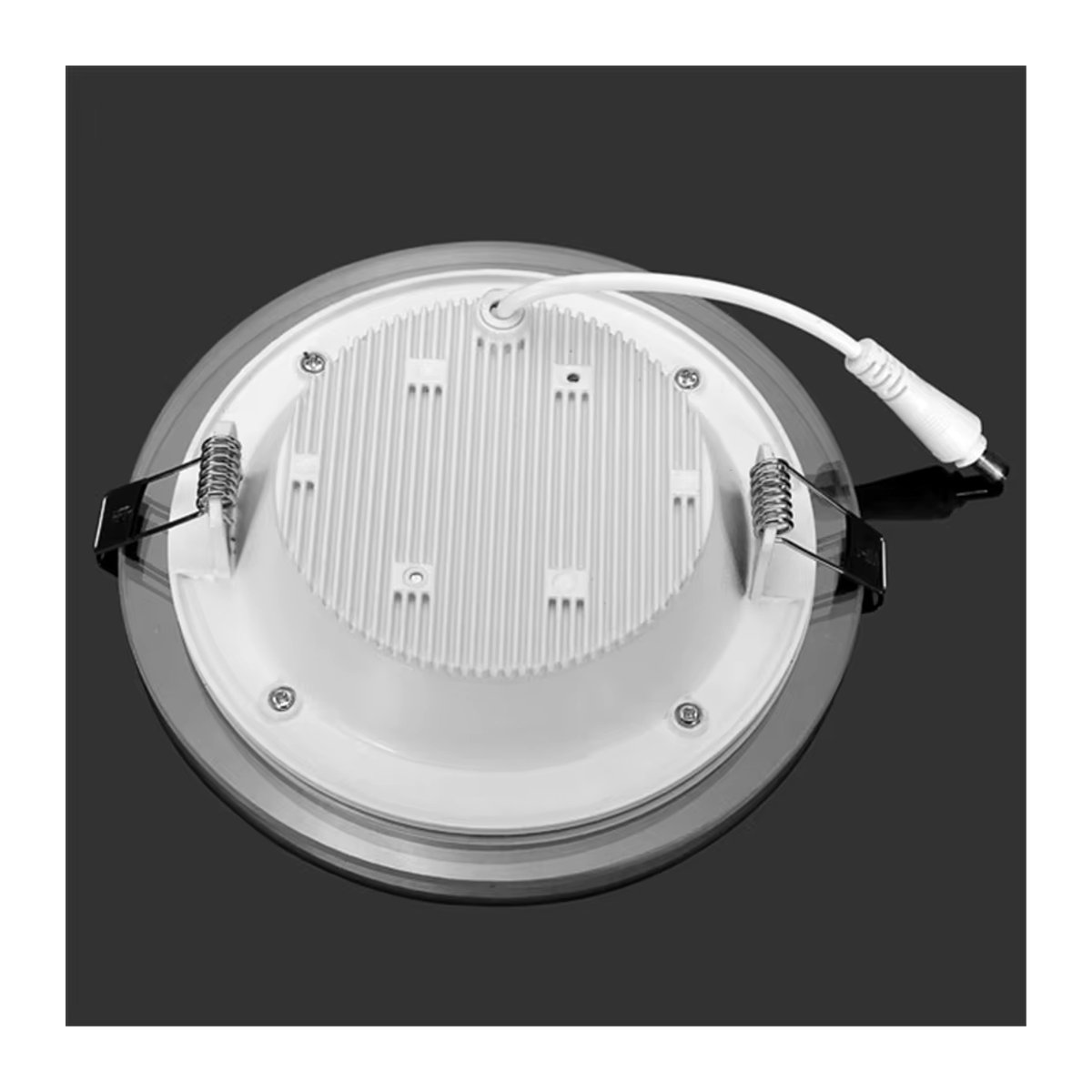 Heevye LED-Einbaustrahler Aluminium und Glas in Weiß, minimalistisches rundes LED-Panel Downlight mit 24 W - Bild 3