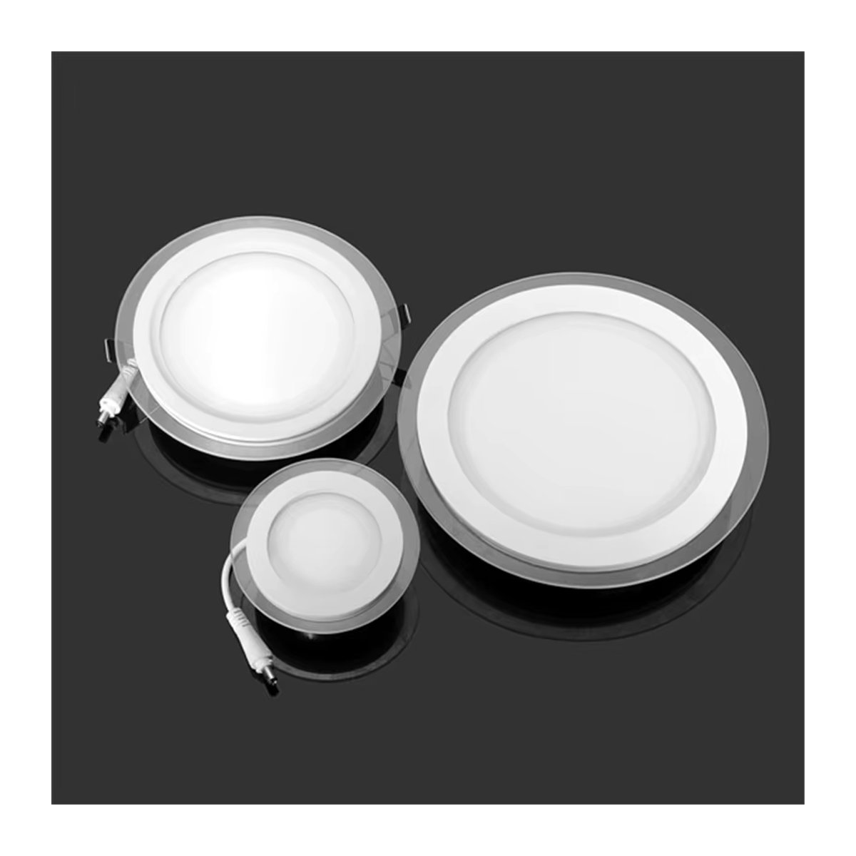 Heevye LED-Einbaustrahler Aluminium und Glas in Weiß, minimalistisches rundes LED-Panel Downlight mit 24 W - Bild 4