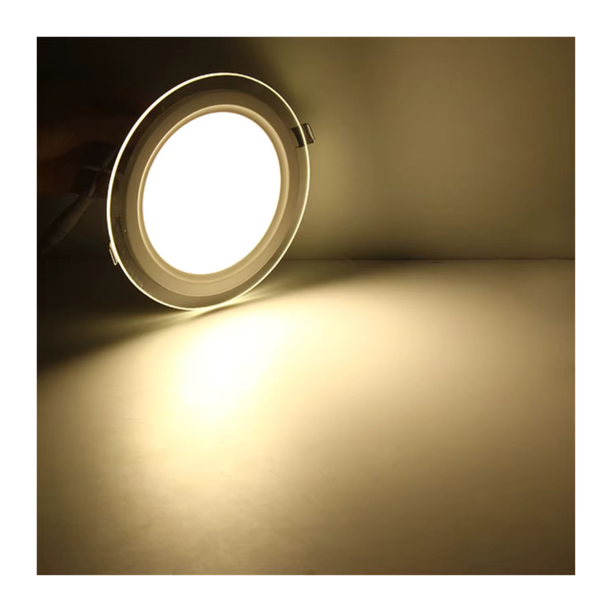 Heevye LED-Einbaustrahler Aluminium und Glas in Weiß, minimalistisches rundes LED-Panel Downlight mit 24 W - Bild 5