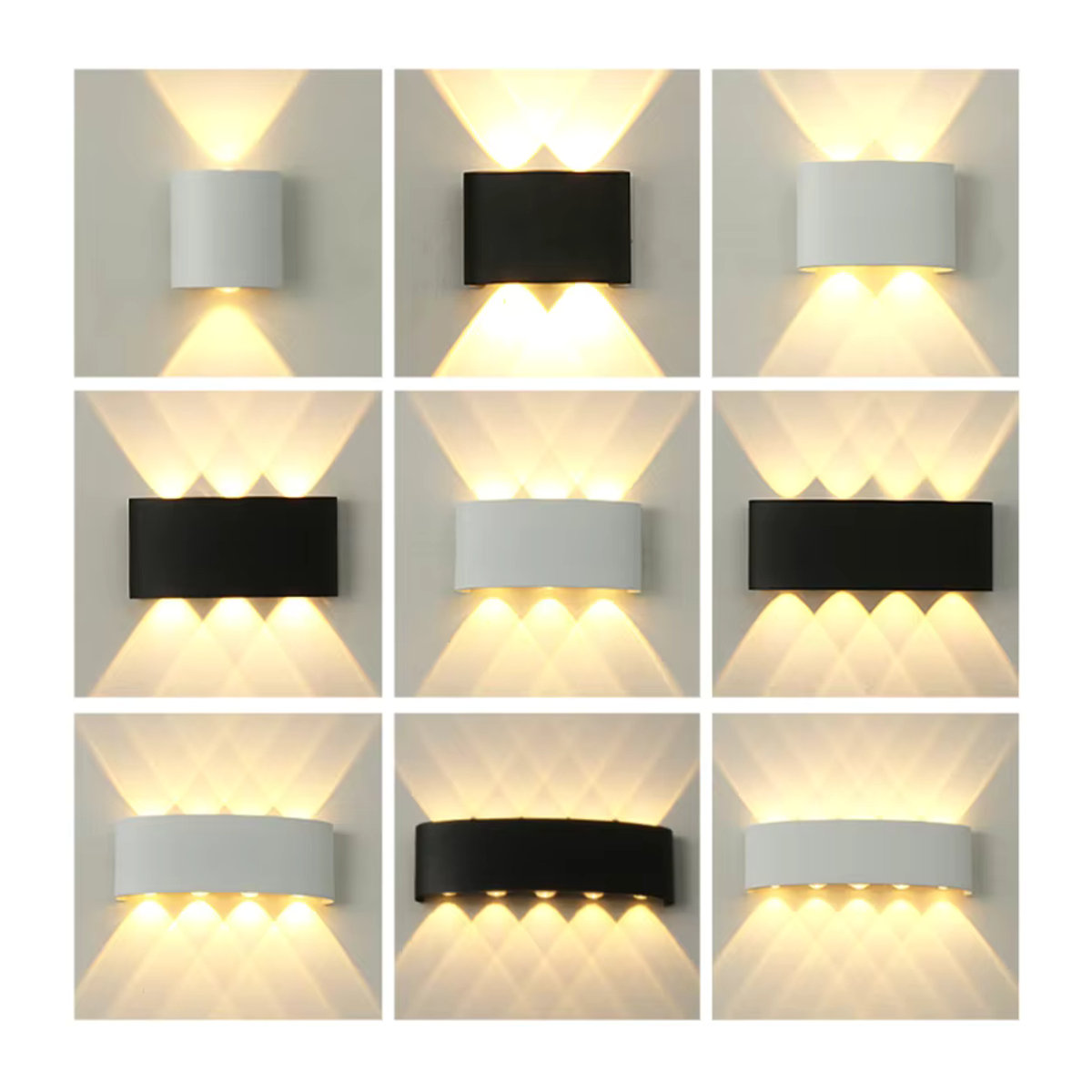 Heevye LED Wandleuchte aus Aluminium in Schwarz, minimalistisches Design, IP65 wasserdicht für Outdoor Garten Balkon und Innenbereich - Bild 2