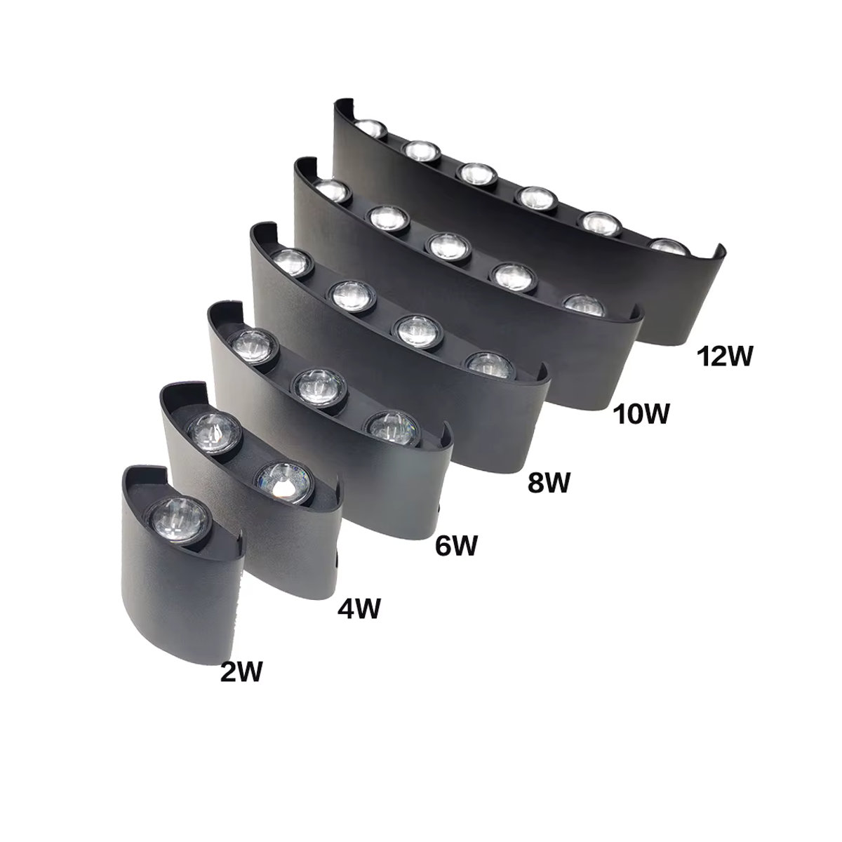 Heevye LED Wandleuchte aus Aluminium in Schwarz, minimalistisches Design, IP65 wasserdicht für Outdoor Garten Balkon und Innenbereich - Bild 5