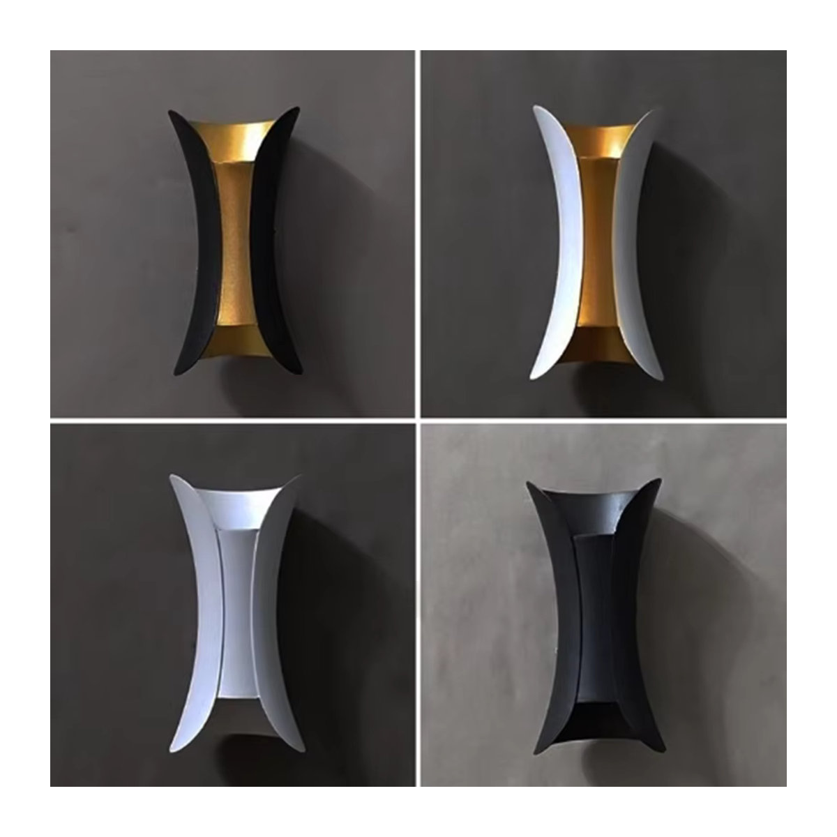 Heevye Moderne LED Wandleuchte aus Aluminium in Gold und Weiß für Außen und Innen - Bild 4