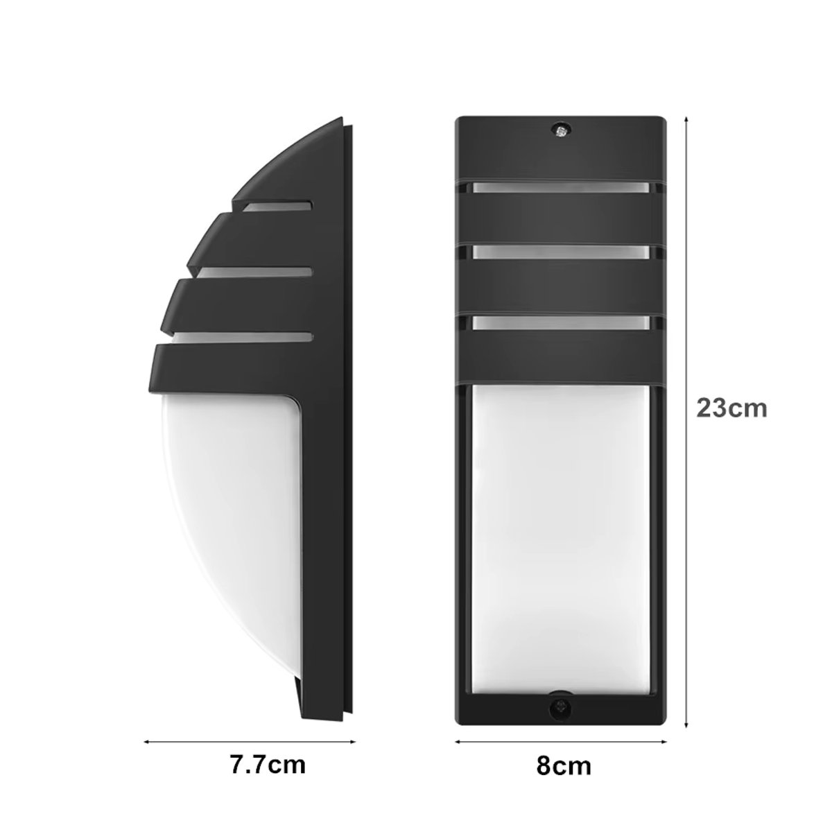 Heevye Moderne LED Wandleuchte aus Aluminium in Schwarz IP65 Wasserdicht für Outdoor Garten und Balkon - Bild 2