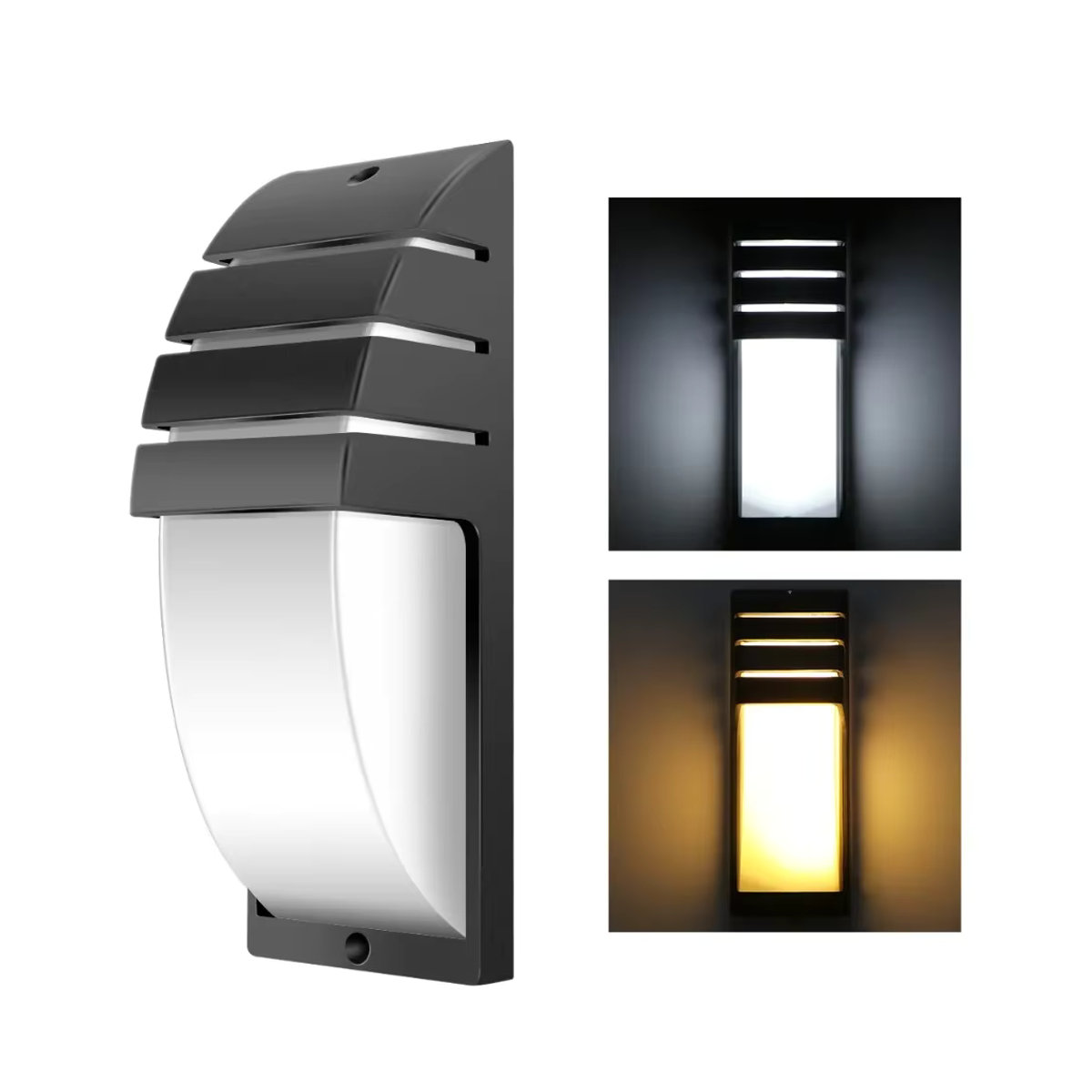 Heevye Moderne LED Wandleuchte aus Aluminium in Schwarz IP65 Wasserdicht für Outdoor Garten und Balkon - Bild 6