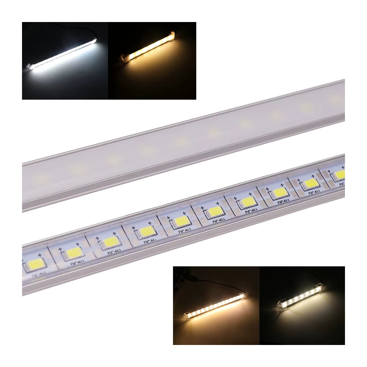 HEGEHE LED-Bar Nachtlicht mit Schalter, USB-Anschluss, Weiß, Möbelbeleuchtung - Bild 4