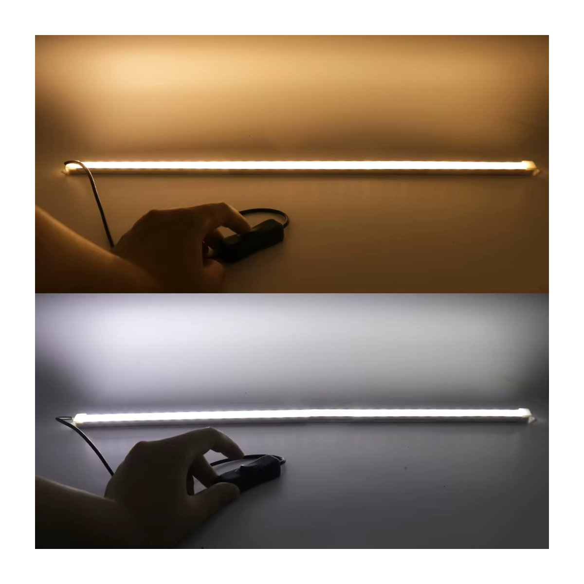 HEGEHE LED-Bar Nachtlicht mit Schalter, USB-Anschluss, Weiß, Möbelbeleuchtung - Bild 6