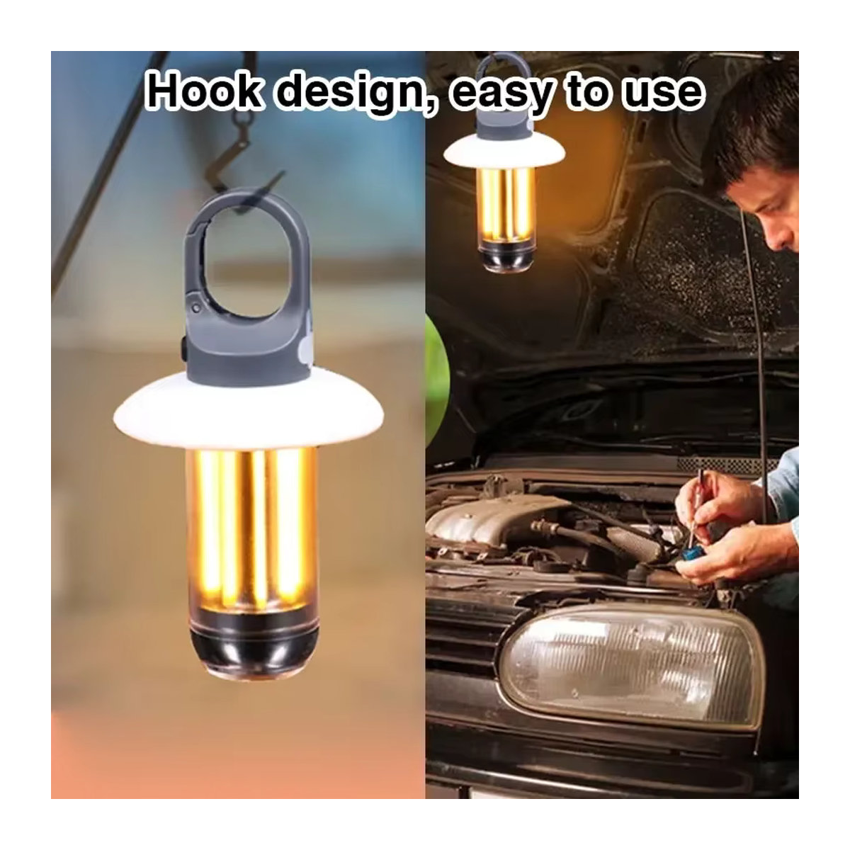 Heinast Camping-Licht wiederaufladbare Zeltlampe mit 5 Beleuchtungsmodi und 8 Lichtfilamenten - Bild 4