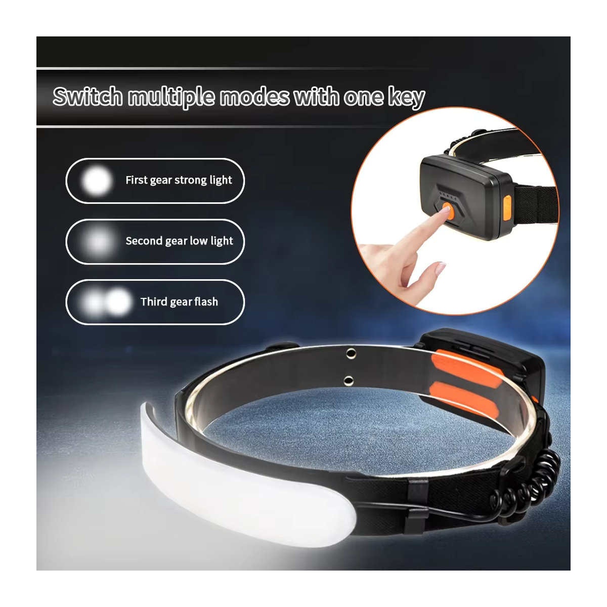 Heinast LED-Flutlicht-Scheinwerwer mit USB-Ladefunktion und 18650-Akku, wasserdichter tragbarer Arbeitsscheinwerfer für Angeln und Outdoor-Einsätze - Bild 2