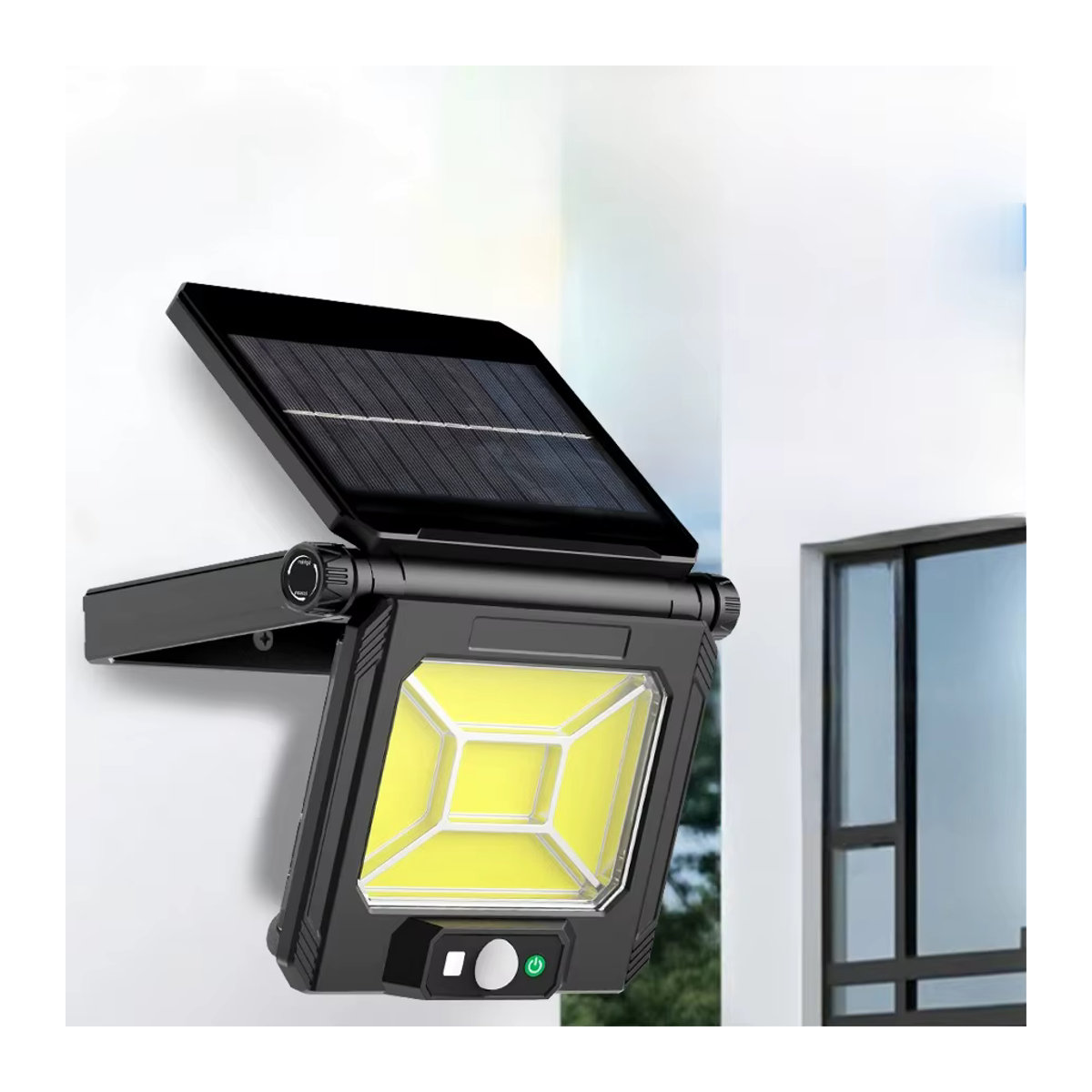 Heinast LED Solar Außenstrahler Schwarz mit Bewegungsmelder und 3 Modi für Garten und Camping - Bild 6