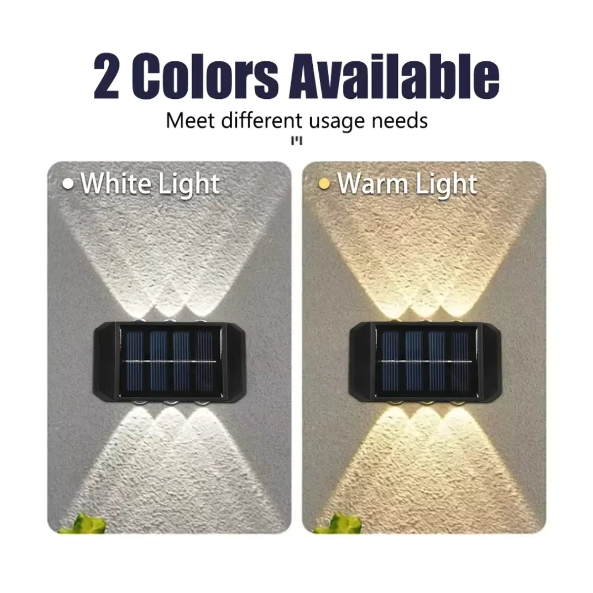 Heinast LED Solar Wandleuchte Modern Schwarz mit Doppel-Kopf für Garten und Außenbereich - Bild 1