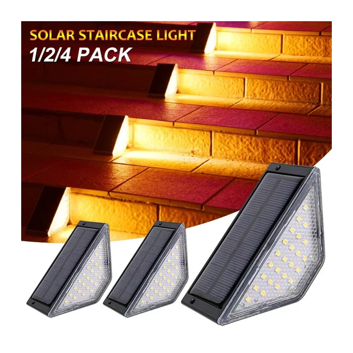 Heinast LED Solarleuchte Warmweiß Schwarz Minimalistisch Wasserdicht für Garten Terrasse und Treppen - Bild 1