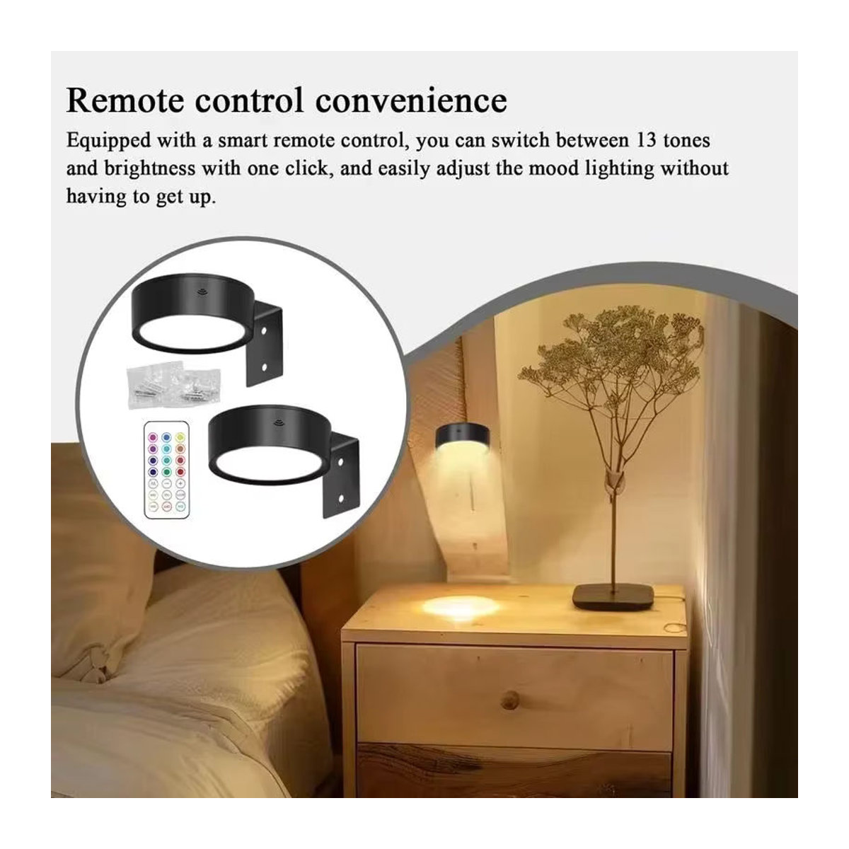Heinast Magnetische LED Bildbeleuchtung mit Fernbedienung Schwarz Modern - Bild 4