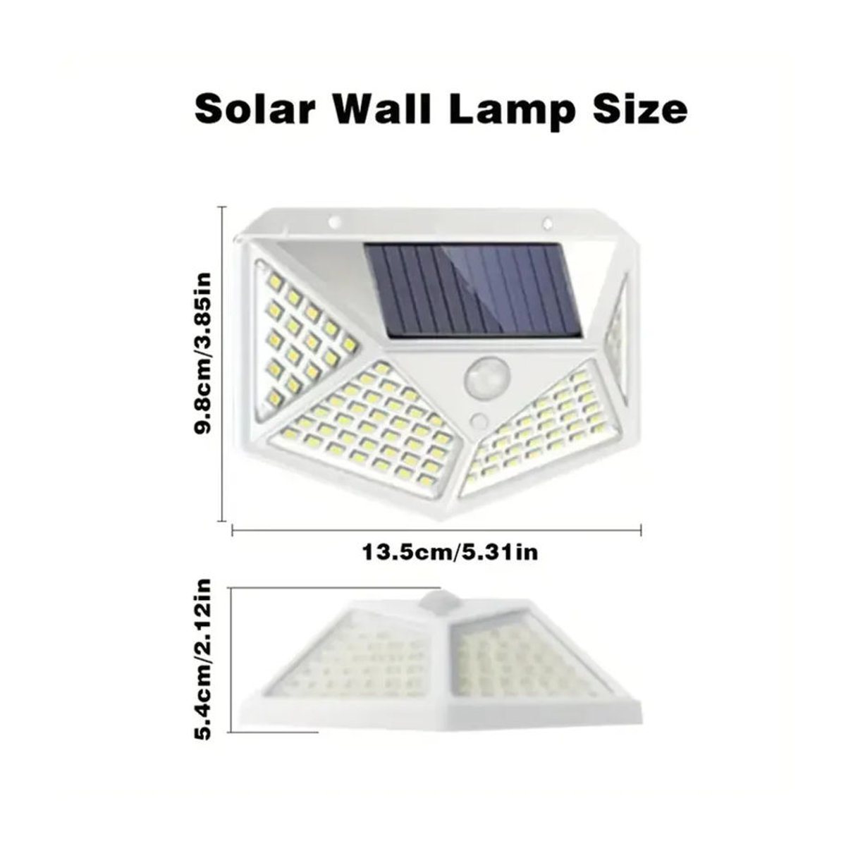 Heinast Moderne Solar Wandleuchte mit 100 LED und PIR Bewegungssensor in Weiß - Bild 6