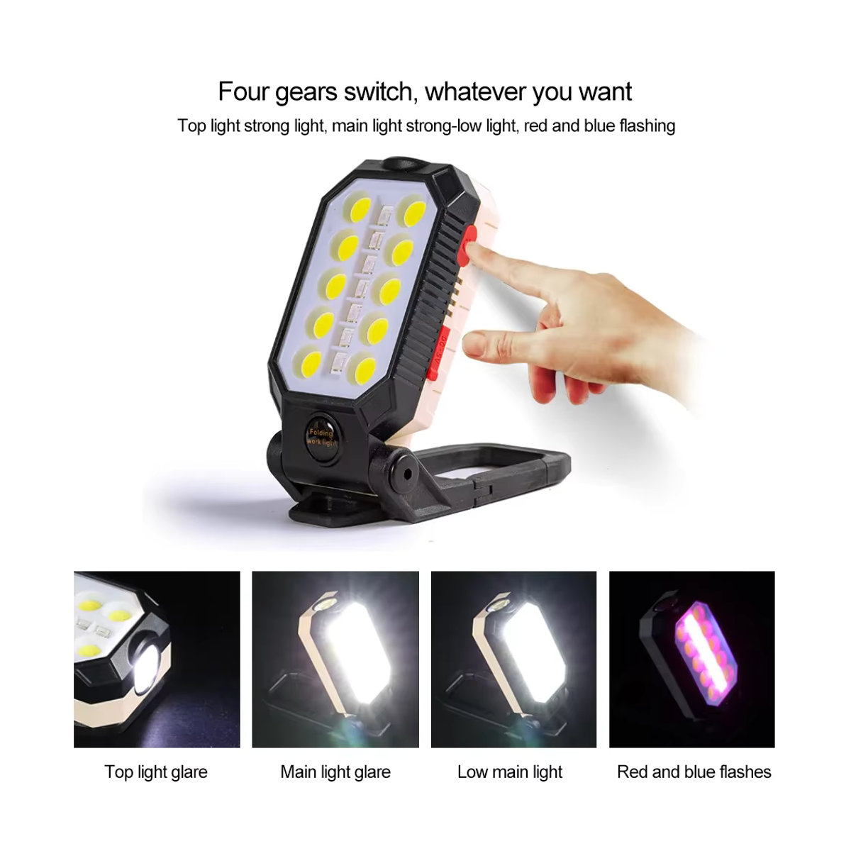 Heinast Multifunktionale COB tragbare Arbeitsleuchte USB wiederaufladbare Notfall-Reparaturleuchte und mobile Taschenlampe - Bild 2